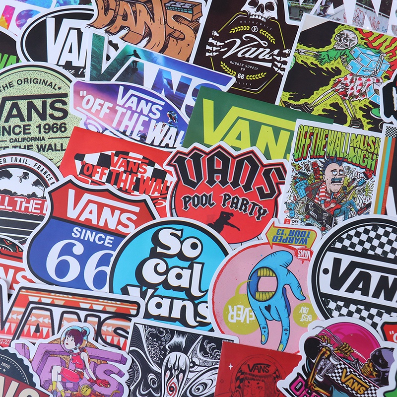 100 Miếng dán trang trí laptop họa tiết graffiti xe hơi / xe vans