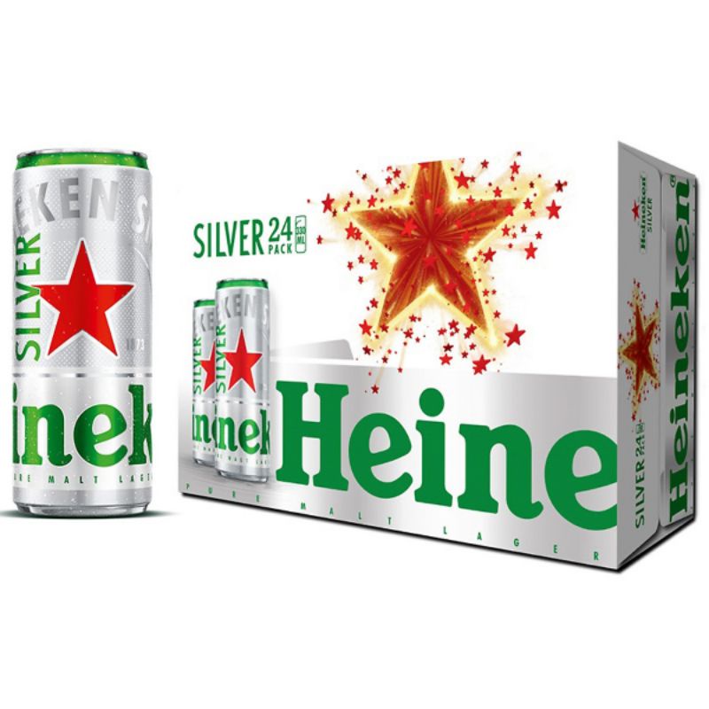 Bia Heineken silver thùng 24 lon