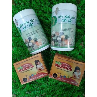 Combo 2 bột ngũ cốc + 2cốm siêu lợi sữa Mummilk vàng