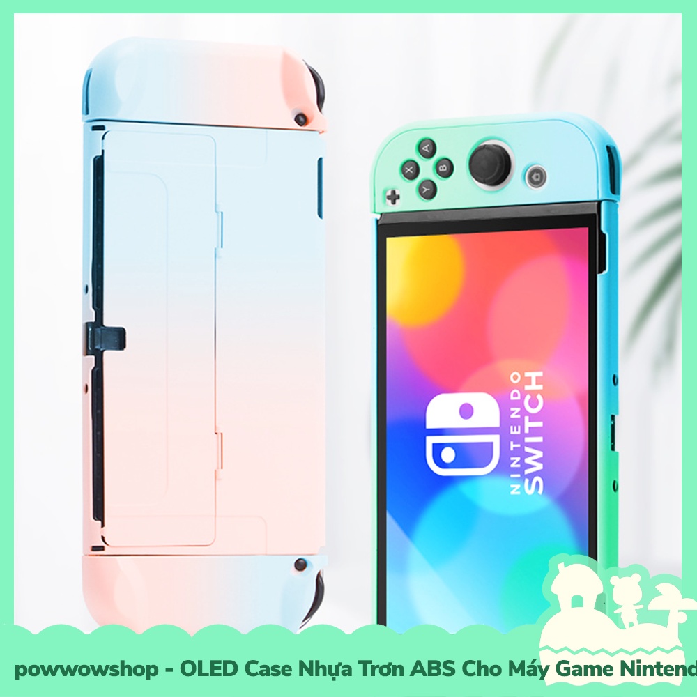 [Sẵn VN - Hỏa Tốc] OLED (Gắn Dock Được) Case Ốp Nhựa ABS Cho Máy Game Nintendo Switch OLED Phong Cách Color Mixing