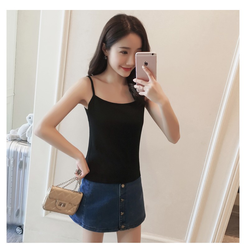 Áo thun SUXI 2 dây màu trơn thời trang đơn giản