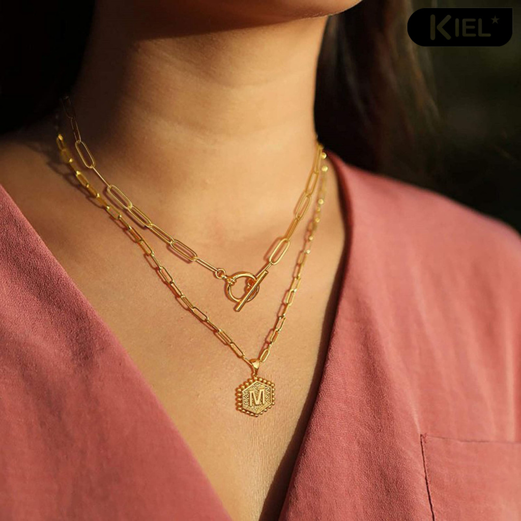 vòng cổ Choker Mặt Đồng Xu Khắc Chữ Thời Trang