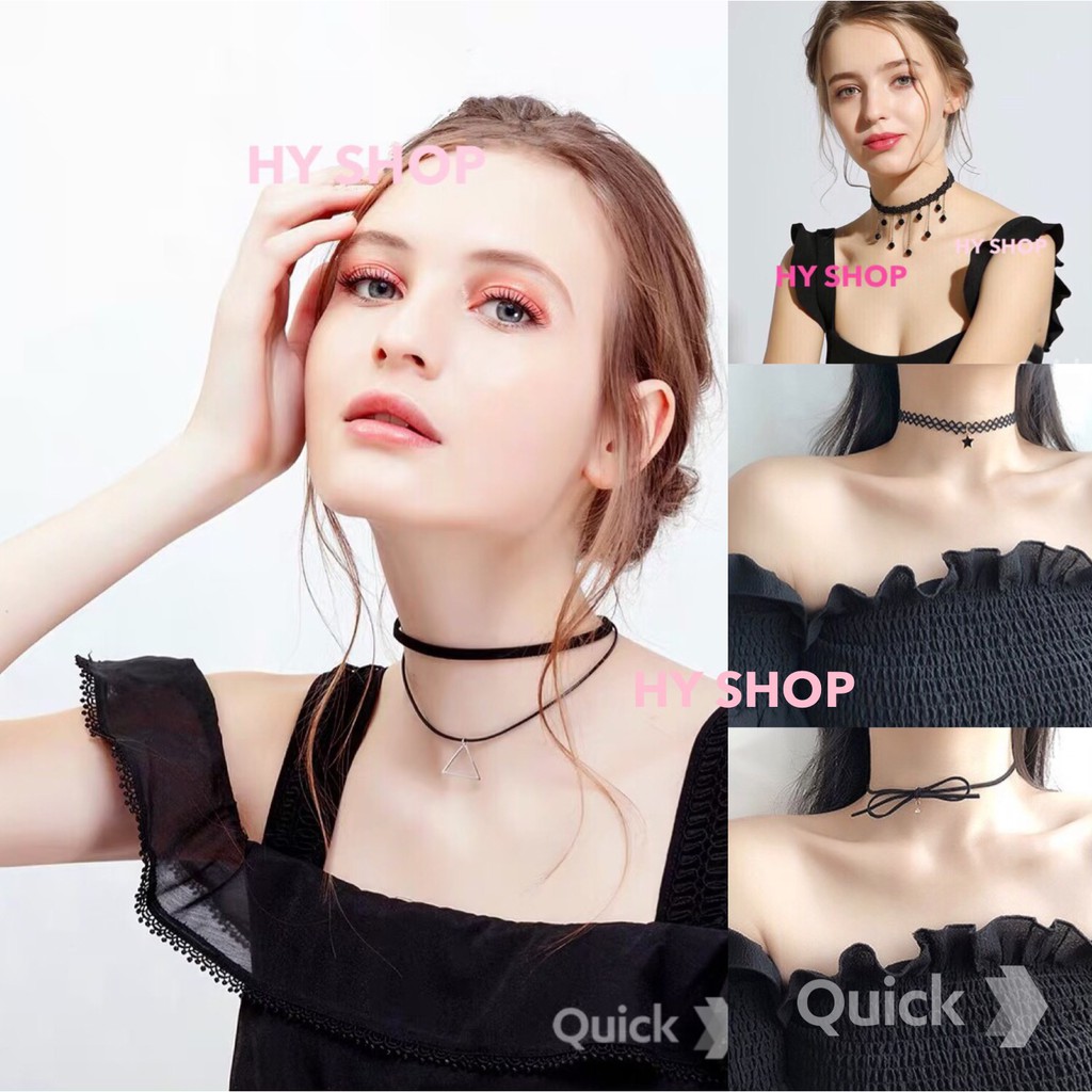 vòng cổ choker nhiều hình