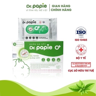 Khăn lau hạ sốt dr papie 0+