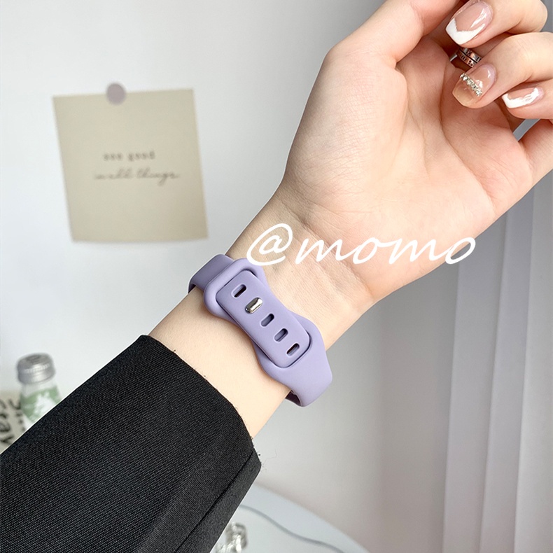 Dây Đeo Bằng Silicone Mềm Mỏng Cho Đồng Hồ Thông Minh Apple Watch Seri 7 6 5 4 3 2 45mm 41mm 44mm 38mm 42mm