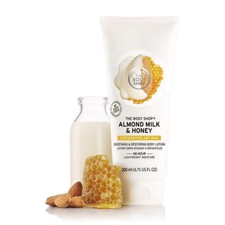 Sữa Dưỡng Thể  The Body Shop Almond Milk & Honey Soothing & Restoring Body Lotion 200ML