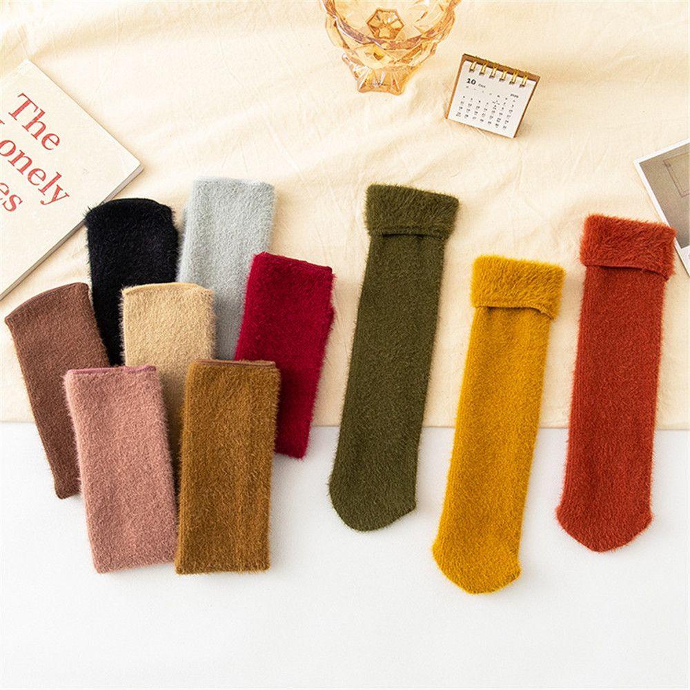 Vớ Nhung Dày Ấm Áp Không Đường May Thời Trang Mùa Đông