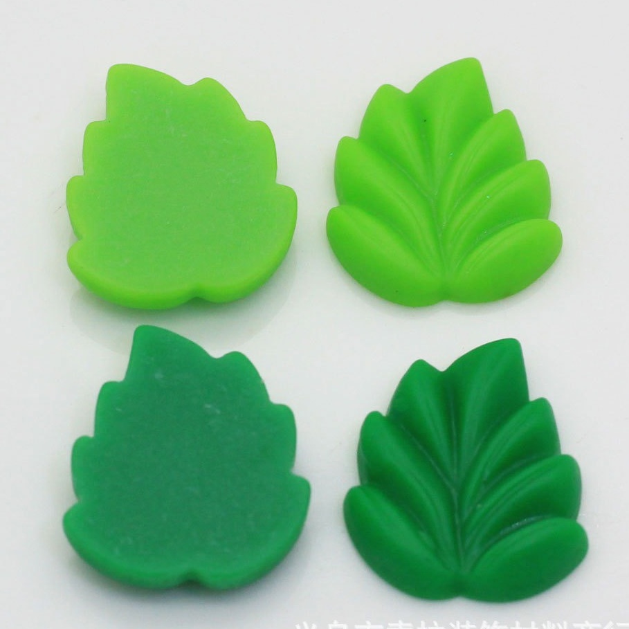 Charm (C382) slime/ Dụng Cụ Charm Trang Trí [Ko Keo &amp; Nút] Hình Chiếc Lá (1.6x2cm)