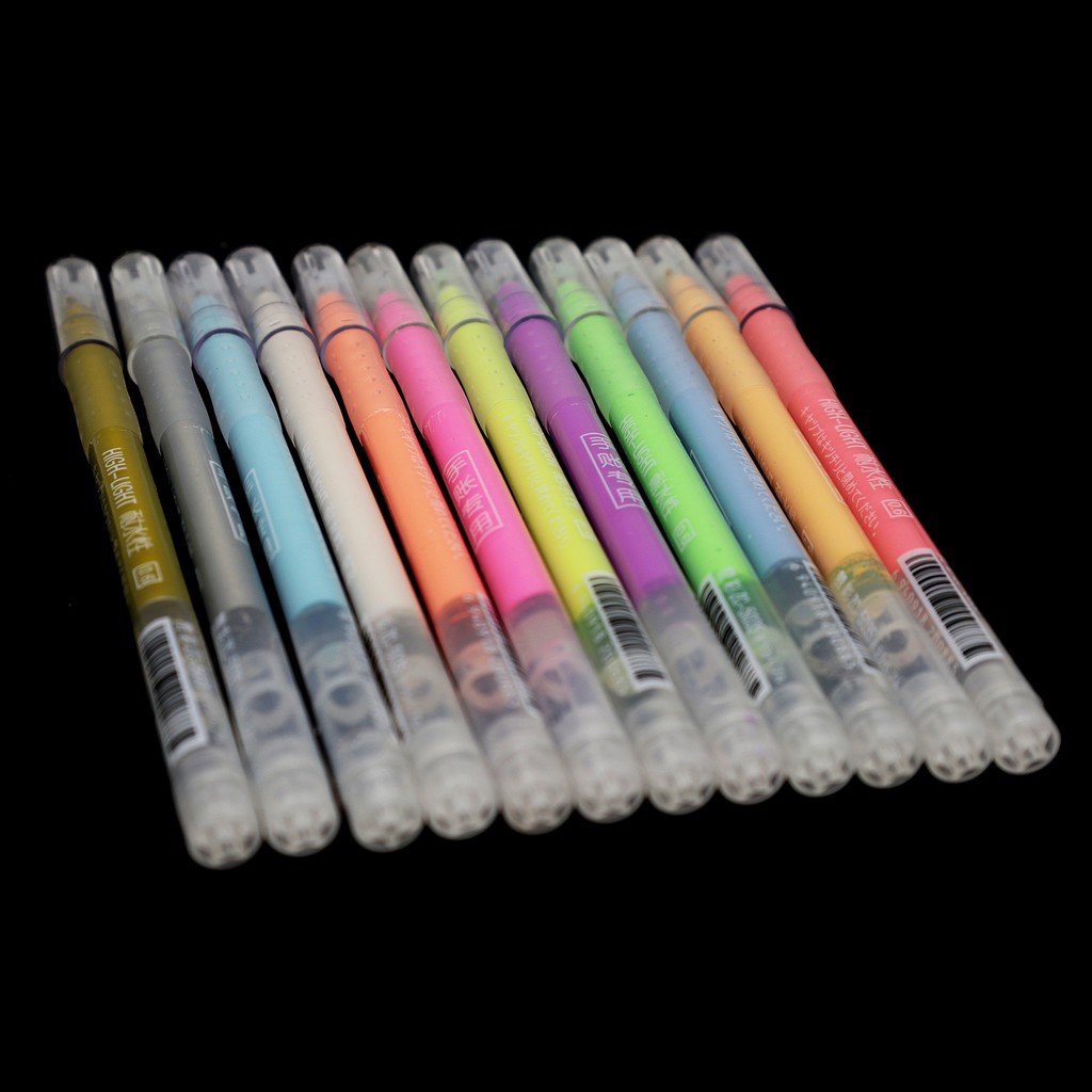 Bút Dạ Quang Ngòi 0.6mm Với 12 Màu Để Lựa Chọn SeamiArt