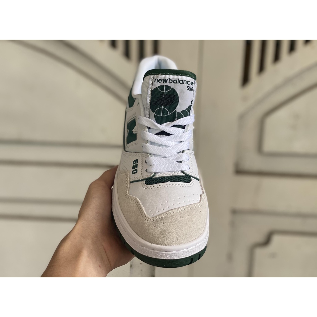 Giày Sneaker NB 550 White Green Cao Cấp Fullbox, Giày thể thao nam nữ newbalance 550 trắng xanh hot trend 2021 | WebRaoVat - webraovat.net.vn