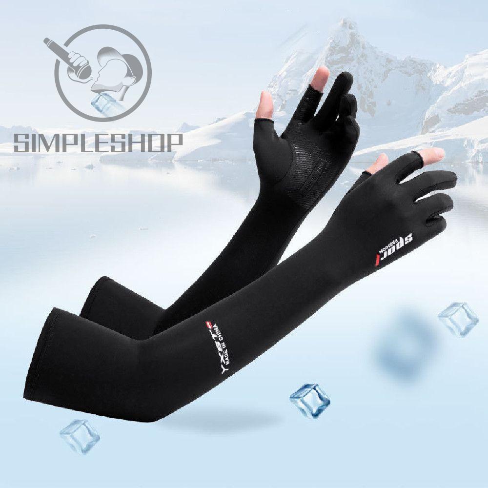 Găng tay dài chống nắng/ tia uv bảo vệ ngón tay nhiều màu sắc đơn giản thời trang mùa hè