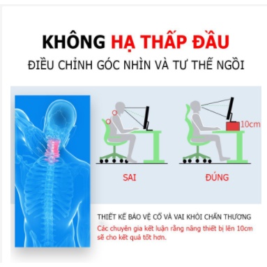 Kệ màn hình giá gỗ máy tính 1 tầng kệ gỗ kê laptop để bàn làm việc đa năng màu TRẮNG