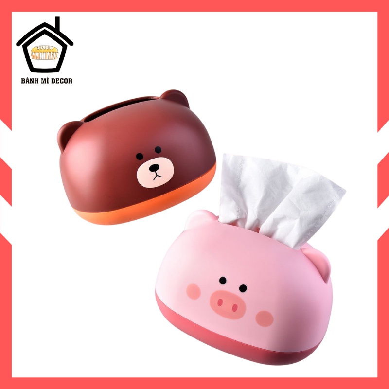 Hộp đựng giấy ăn hình dễ thương bằng nhựa cao cấp