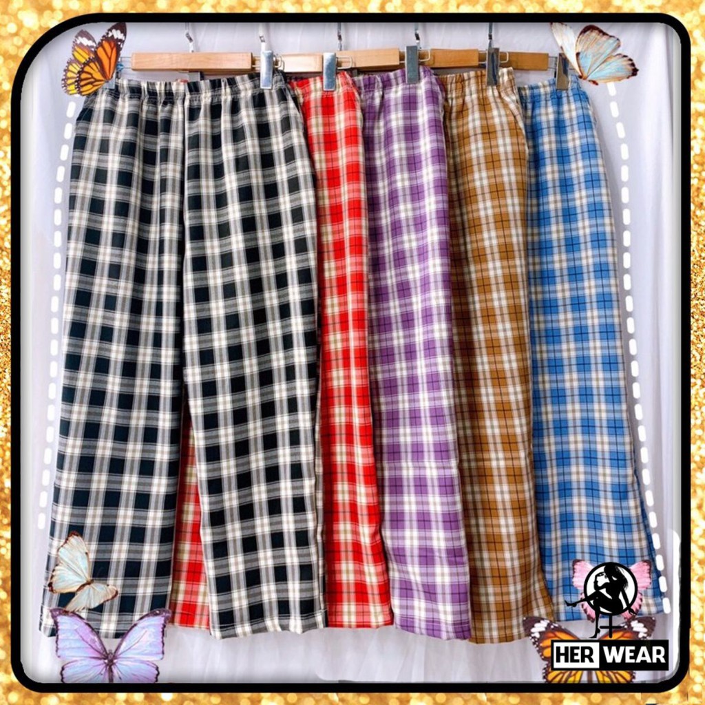 [HÀNG BÁN SHOP] Quần Caro Ống Rộng Culottes, Quần kẻ sọc caro ống rộng tôn dáng thời thượng. | BigBuy360 - bigbuy360.vn