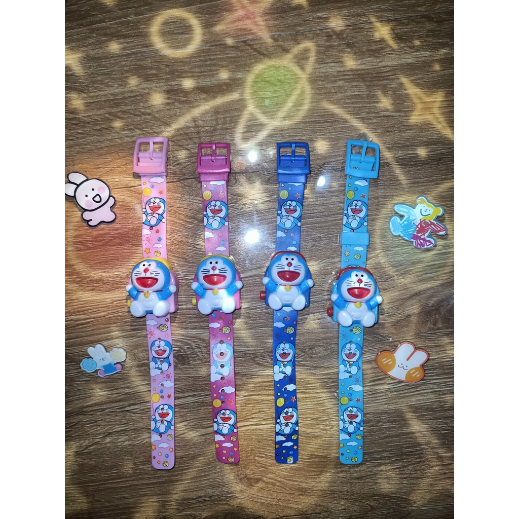 Đồng Hồ Nút Bật Doraemon Nhiều Màu Cho Bé trai và bé gái