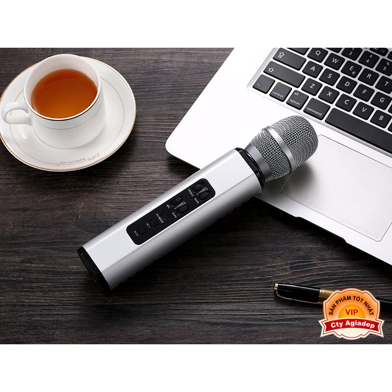 [Mã ELHACE giảm 4% đơn 300K] Loa bluetooth kiêm Mic hát karaoke siêu xịn KTV K6 - Âm thanh vượt trội