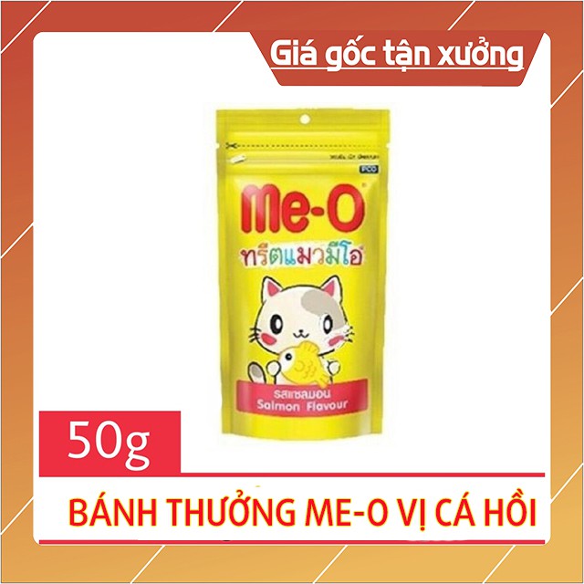 [BÁN LẺ GIÁ XƯỞNG] Bánh thưởng cho mèo Me-O gói 50g - 3 vị Cá Hồi, Cá Ngừ, Tôm - Bobo Petshop Phụ kiện thú cưng Hà Nội