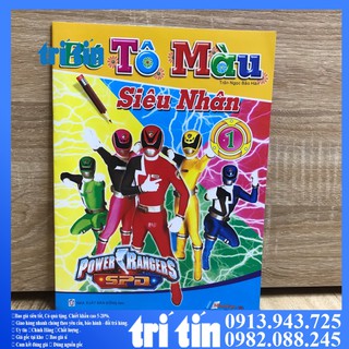SET 8 C   BÉ TẬP TÔ MÀU SIÊU NHÂN