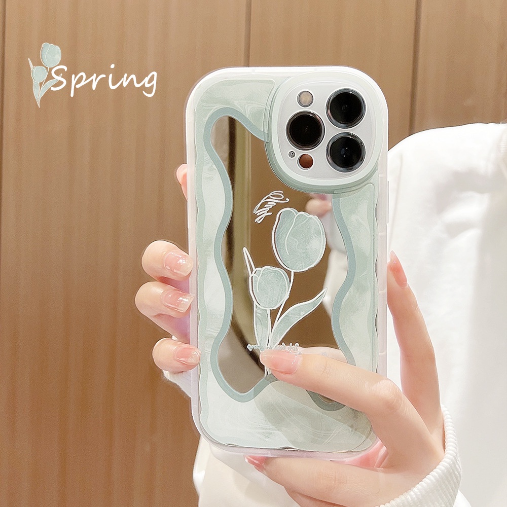 Ốp điện thoại chống rơi hình hoa tulip thích hợp cho iPhone 7 8 PLUS X XR XS 11 12 13 14 Mini PRO MAX SE 2020