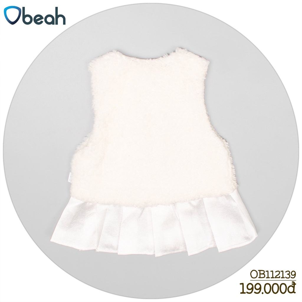 Váy lông cừu phối vải Tafta Obeah Màu trắng Fullsize 59 đến 90 cho bé gái từ 0 đến 24 tháng