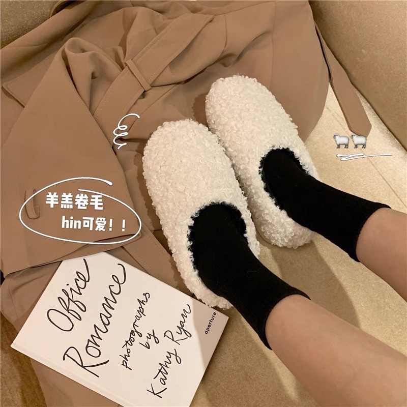 Giày bông phong cách Hàn Quốc