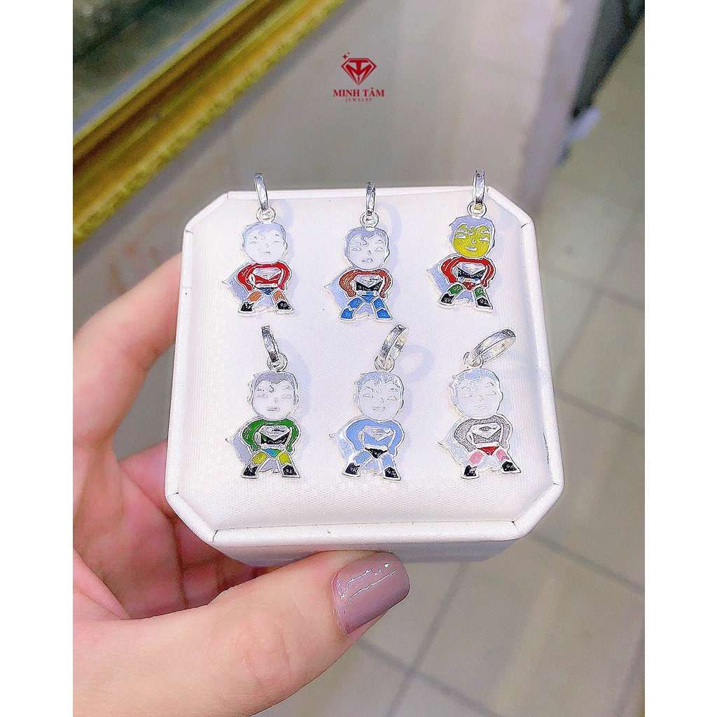 Mặt dây chuyền siêu nhân bạc ta cho bé trai Minh Tâm Jewelry