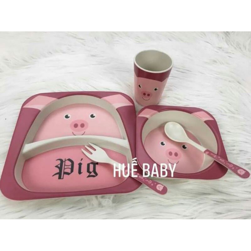 Khay ăn dặm đầy đủ dụng cụ cho bé