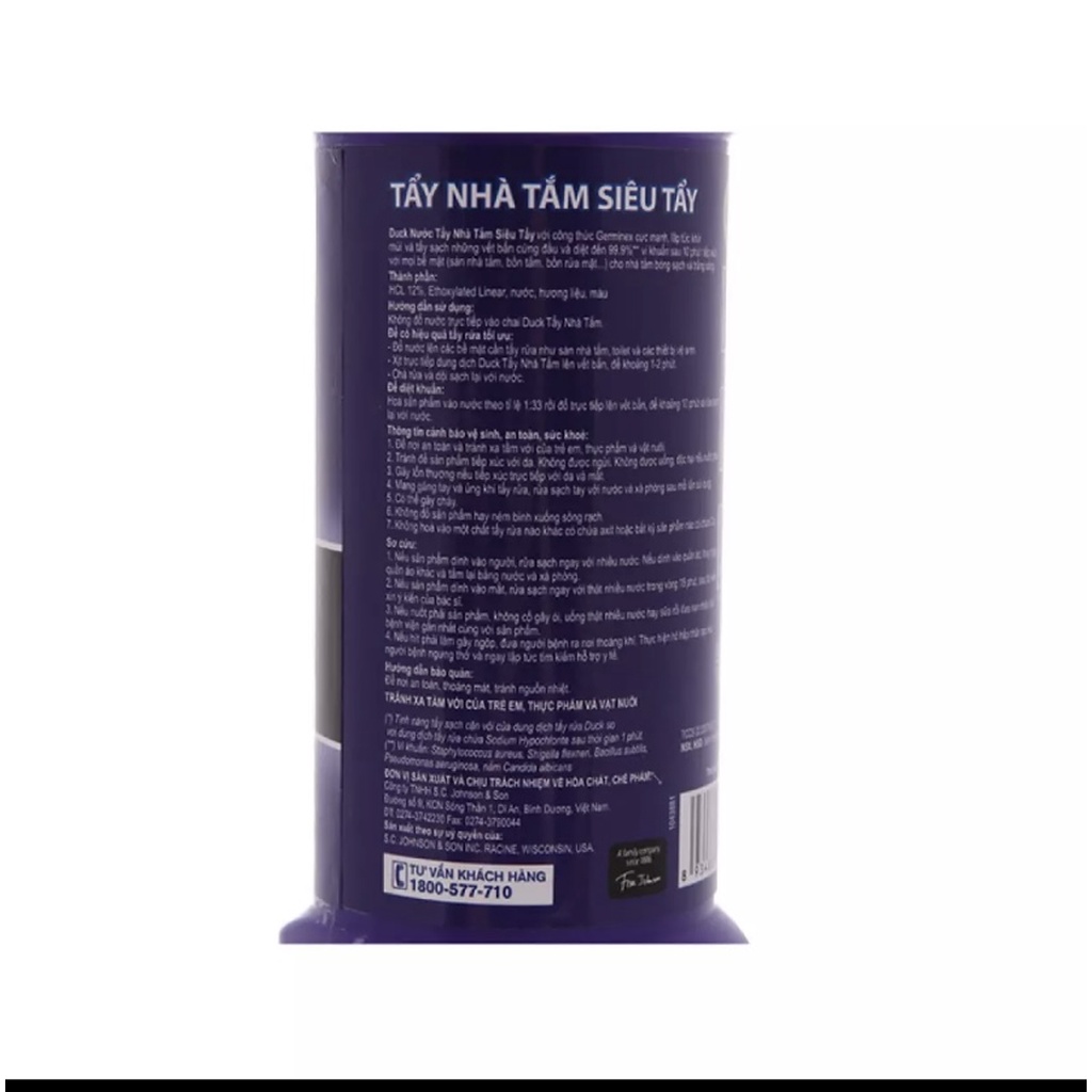 Nước Tẩy Nhà Tắm Duck Siêu Tẩy Ngăn Ngừa Cặn Vôi 900ml