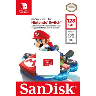 [US] Thẻ nhớ dành cho Nintendo Switch : SanDisk 128GB MicroSDXC UHS-I Memory Card
