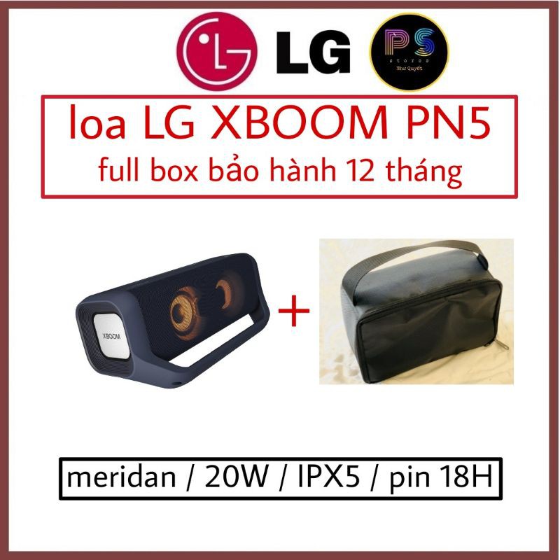 Loa Bluetooth Di Động LG XBOOM Go PN5 - Hàng Chính Hãng - Màu Xanh Đen