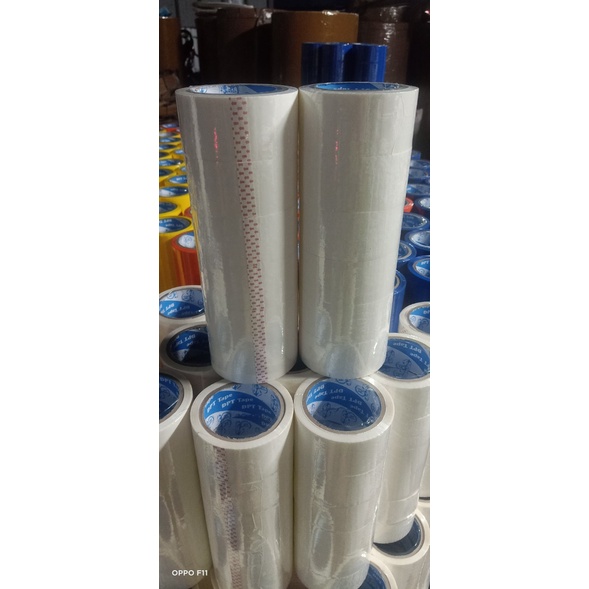 Băng keo màu dán thùng 4f8- 100y gồm 7 màu xanh dương,lá, đỏ, vàng, trắng, đen, cam 1 cây 6 cuộn.