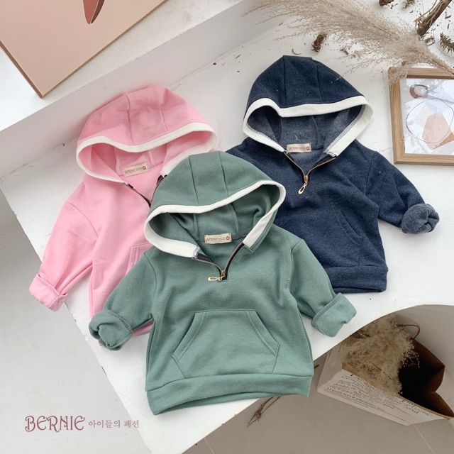 Bộ nỉ bông có mũ cho bé trai/ bé gái