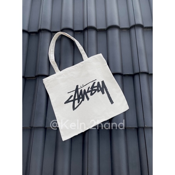 Túi tote vải canvas custom logo Stussy