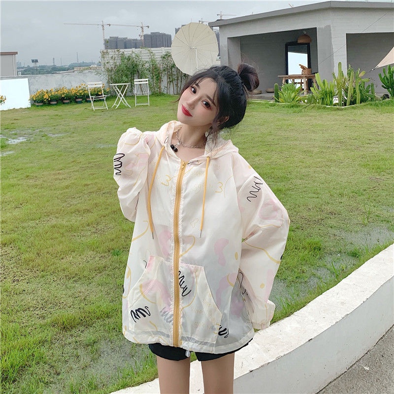 Áo Khoác Chống Nắng Dáng Rộng Phong Cách Hàn Quốc Thời Trang Mùa Hè 2022 Cho Nữ