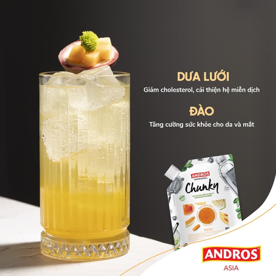 Mứt Trái Cây Chunky Dưa Lưới Đào Bịch 1Kg.Hàng công ty có sẵn giao ngay
