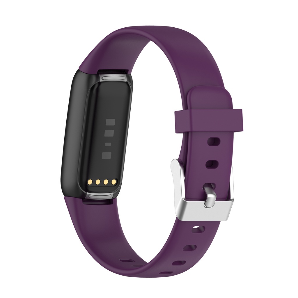 Silicone Dây Đeo Thay Thế Chất Liệu Silicon Màu Trơn Thời Trang Cho Fitbit Luxe