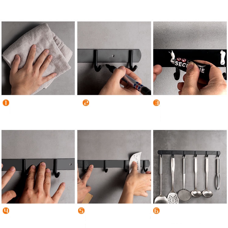 Giá treo chổi và cây lau nhà gắn tường bằng thép không gỉ đa năng tiện dụng