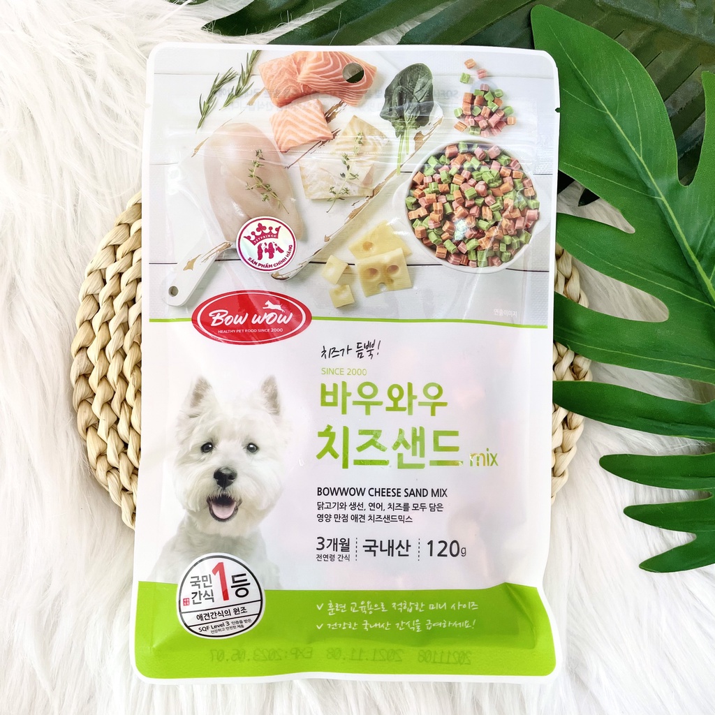 Bowwow Sandwich hỗn hợp 120gr cho chó mèo
