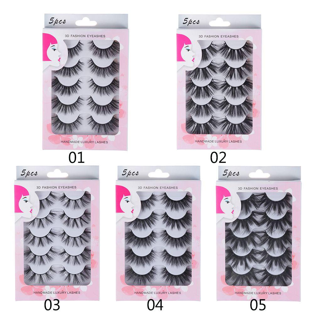 ESPO Set 5 Cặp Lông Mi Giả 3D SKONHED Dùng Trang Điểm