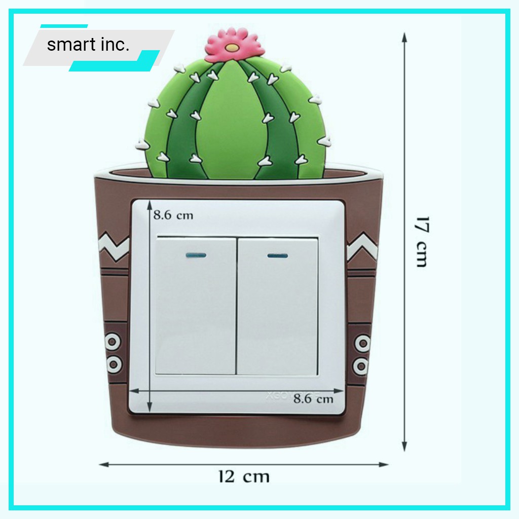 Miếng Dán Decal Treo Ổ Cắm Điện Cao Su Mềm Decor Dán Gắn Tường Sticker Miếng Dán Phản Quang Trang Trí Công Tắc Dễ Thương