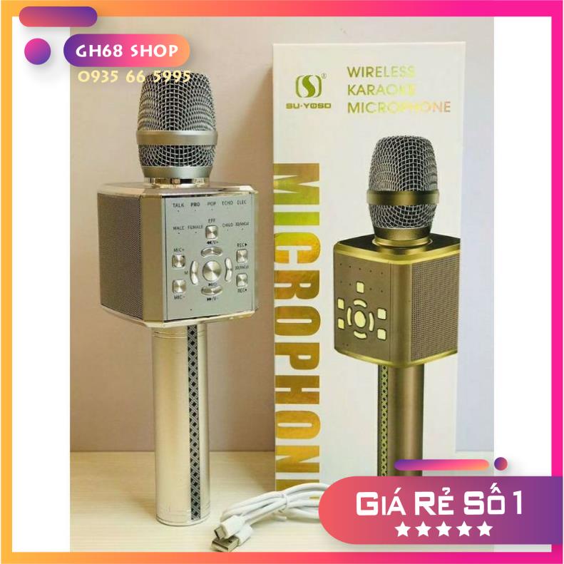 Mic YS97 Micro karaoke kiêm loa bluetooth. Chính hãng có chế độ antu-tune