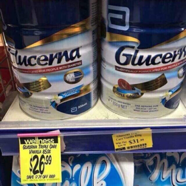 Sữa Glucerna 850gr Úc dành cho người tiểu đường