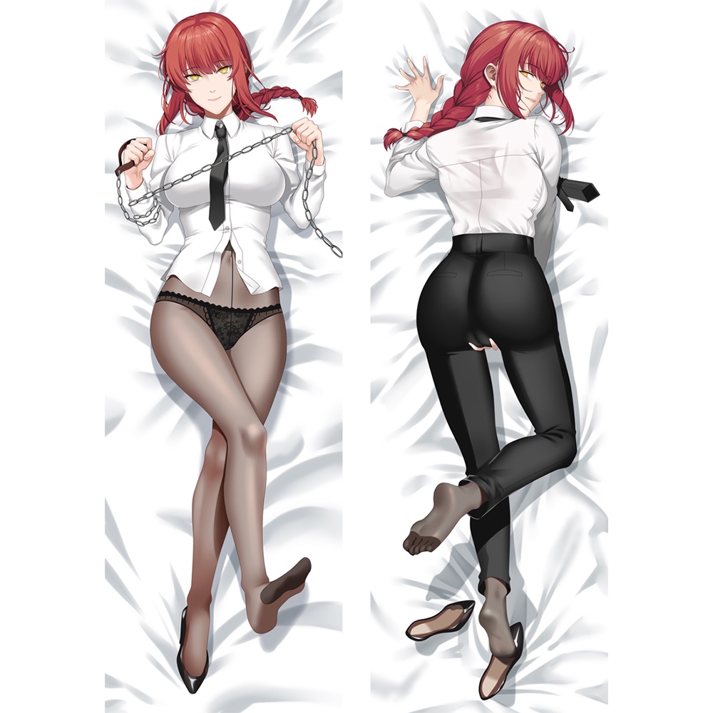 60x180cm Anime Chainsaw Man Makima Cosplay Dakimakura Gối Ôm Cơ Thể Chống Đỡ