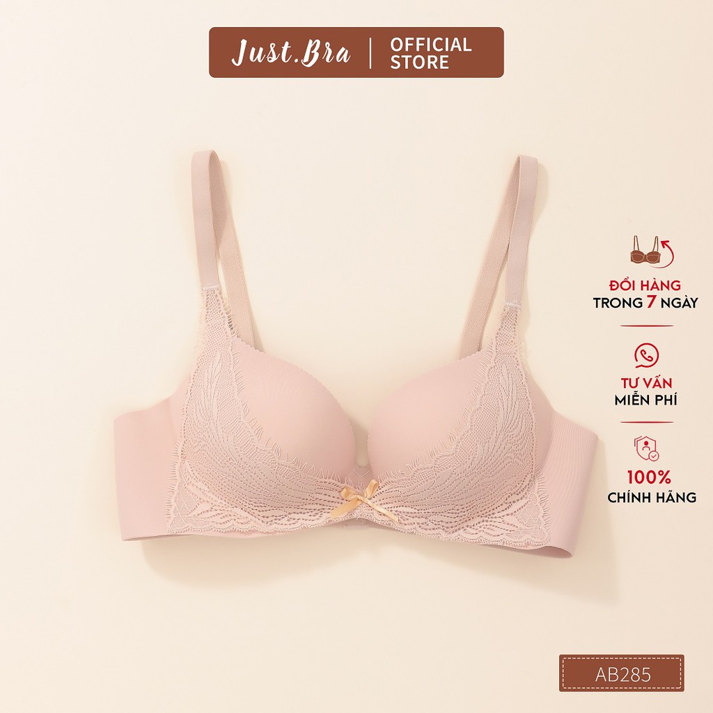 Áo ngực Just Bra mềm mịn mix ren thanh lịch, lên form xinh xắn AB285