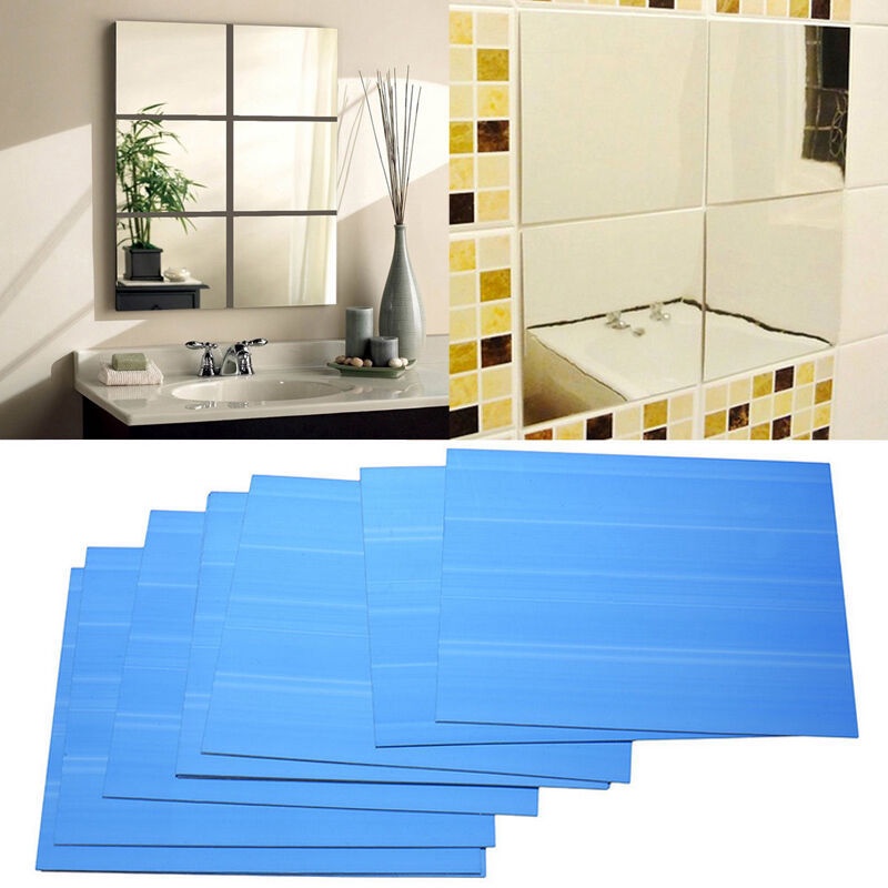 Bộ 9 Miếng Dán Tường Tráng Gương 3D Kích Thước 15*15cm