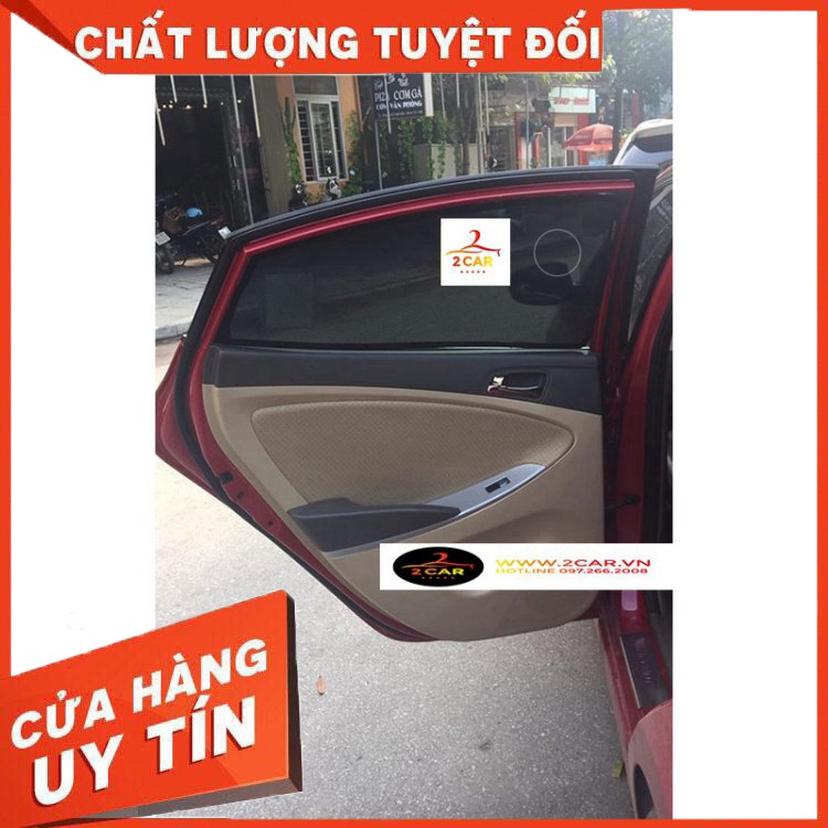 [Rèm loại 1] Rèm che nắng xe Hyundai Accent blue 2010-2016 Sedan có hút nam châm cao cấp