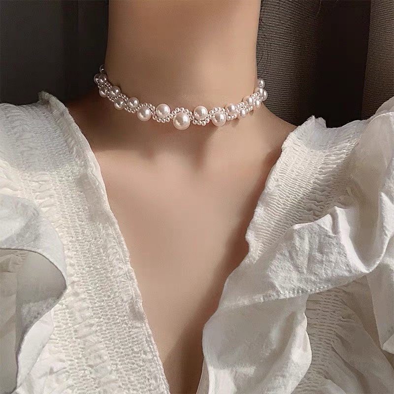 Choker Vòng Cổ Hàn Quốc Siêu Sang Sát Cổ Đi Đám Cưới Dự Tiệc Mainia Shop