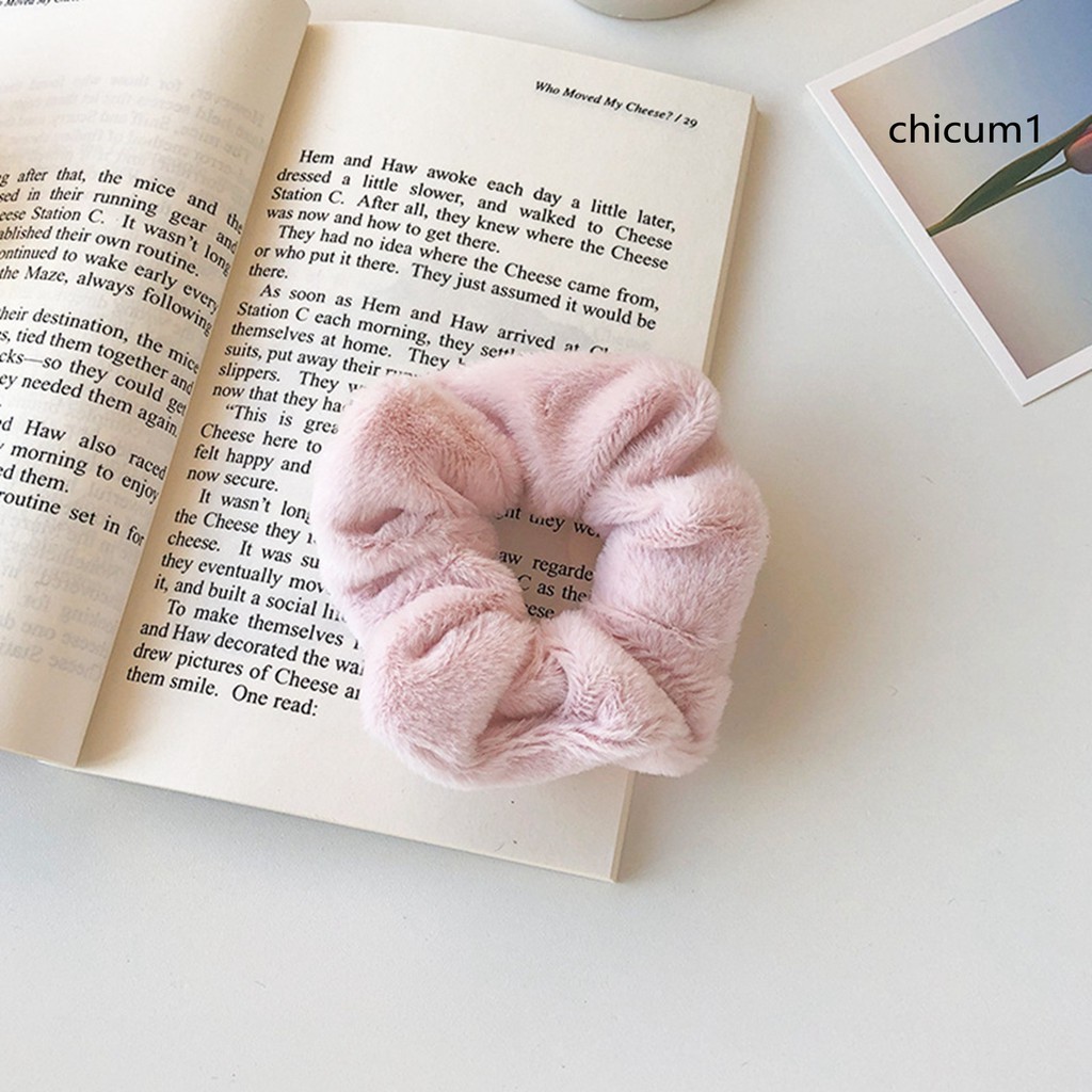 Dây Buộc Tóc Phối Lông Mềm Mại Cho Nữ