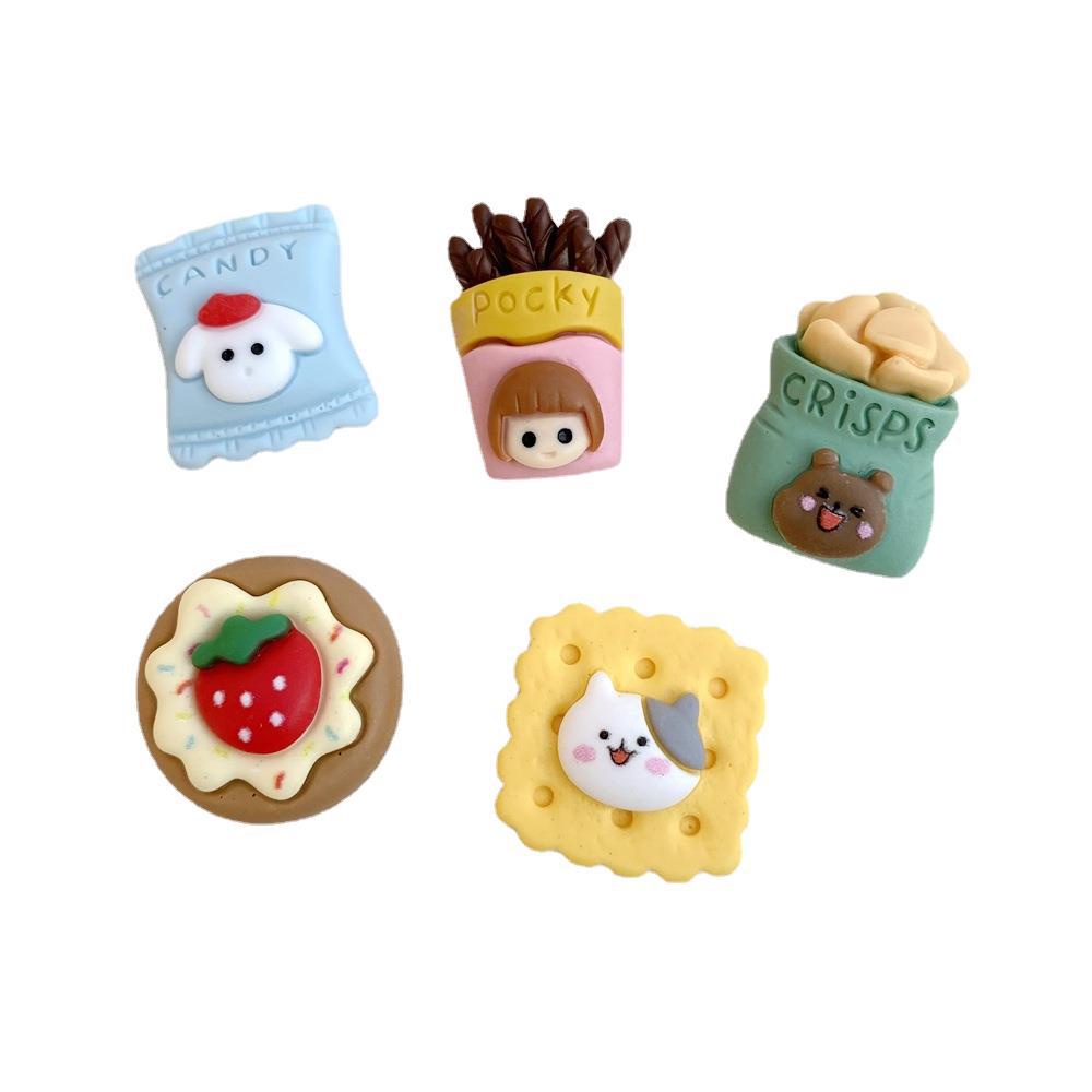 Set 20 Kẹp Tóc Hình Bánh Donut/Bánh Donut/Kẹo Hoạt Hình Dễ Thương Trang Trí Điện Thoại