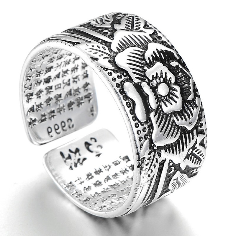 Nhẫn mạ bạc kiểu Thái Lan phong cách retro